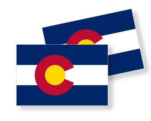 COLORADO STATE FLAG STICKERS Vinyl Decal Choose Size Set of Stickers