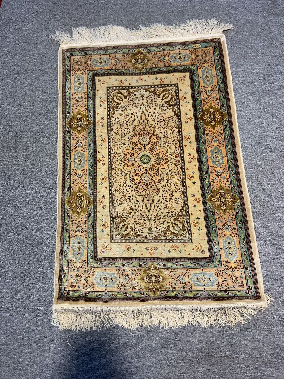 2X4 Authentic Genuine Signed Hereke High quality Pure Silk Collectors Item Rug