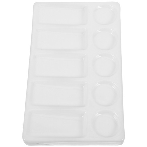 10 -Well Rectangular Color Palette Travel Porcelain Tray Paint Trays - Picture 9 of 12