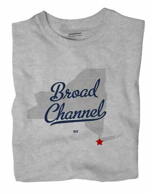 Broad Channel New York NY T-Shirt Queens MAP