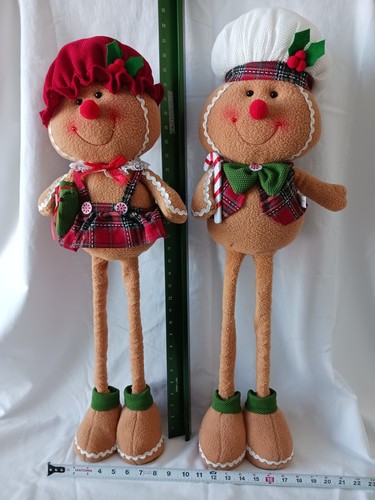 Mr. & Mrs. Lebkuchen Stand Alone Dekorationen (30 Zoll) Beine einziehbar zur Aufbewahrung - Bild 8 von 22
