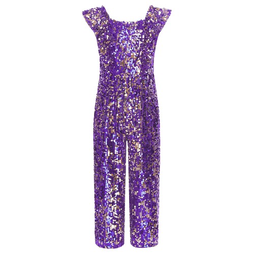 Girls Special Occasion Dress Dazzling Sparkly Outfit Fashion-forward Jumpsuit - Picture 39 of 64