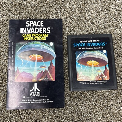Space Invaders ~ Atari 2600 Game Tested Works Rare Vintage Retro Game And Manual
