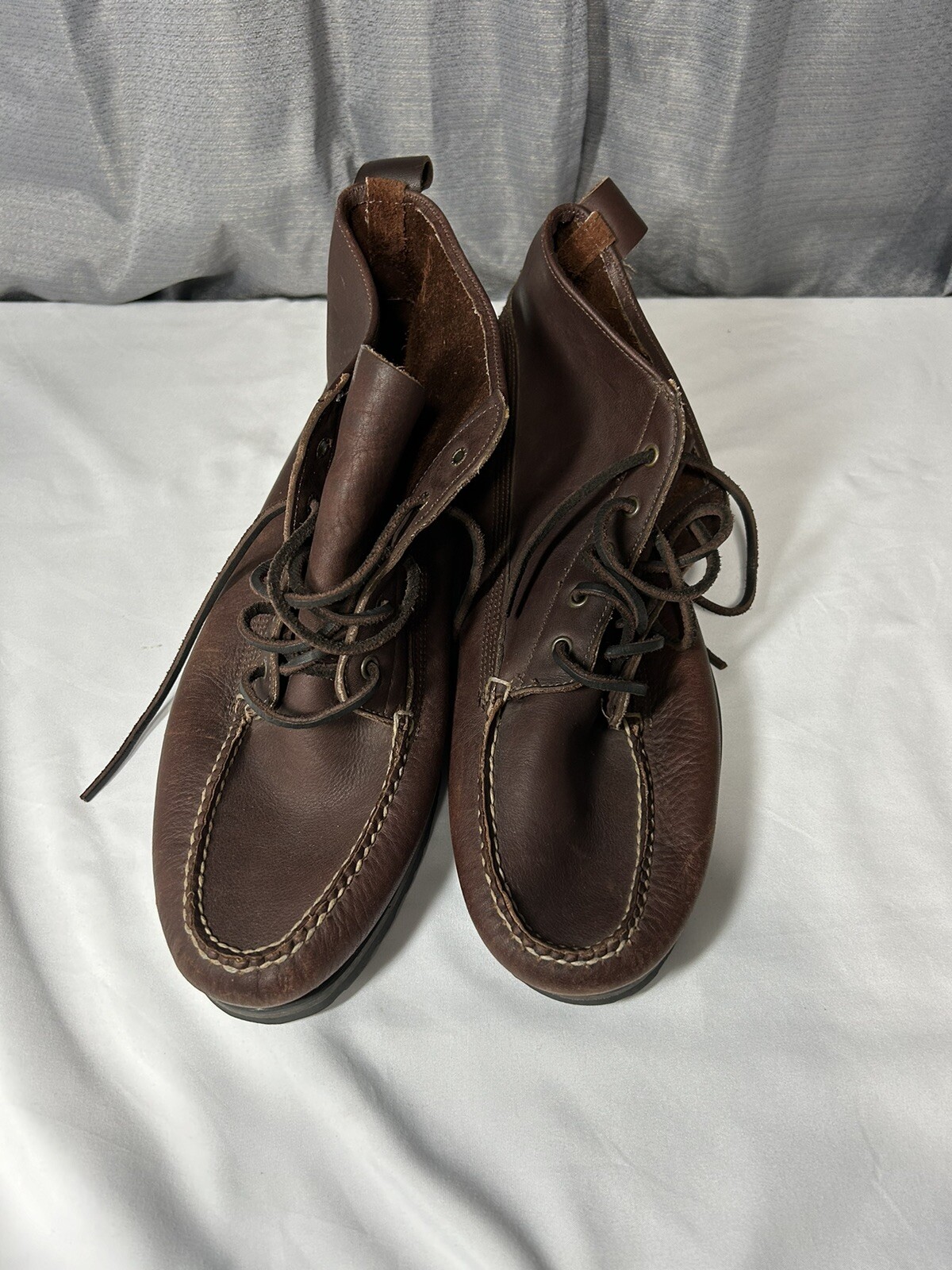 LL Bean Chukka Boots Men’s Sz 13 N Brown Leather Lace Casual Work