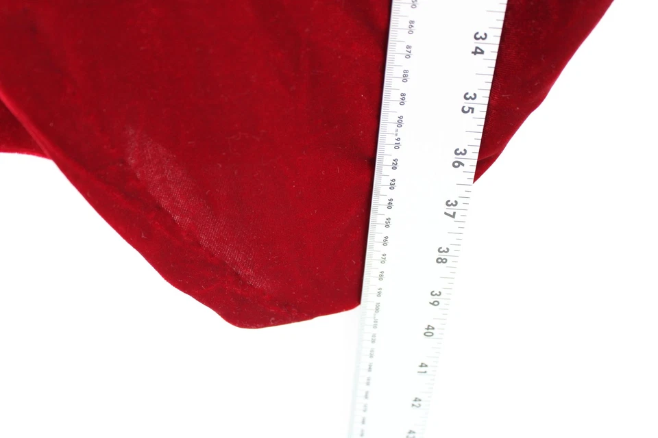 Vestido Bebe Mujer Mediano Rojo Terciopelo Acanalado Un Hombro Asimétrico Fiesta EE. UU. Foto 3 de 4