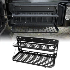 2-Tier Foldable Tailgate Table MOLLE Panel for 2007-24 Jeep Wrangler JKU JL JLU