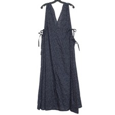 NWT J Crew Dress Cottage Boho Coastal Grandma Retro Beach Maxi Black White Small