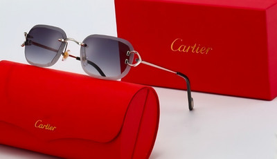 Cartier Big C Oval Cut Purple Gradient Lens & Gold Frame FREE SHIPPING