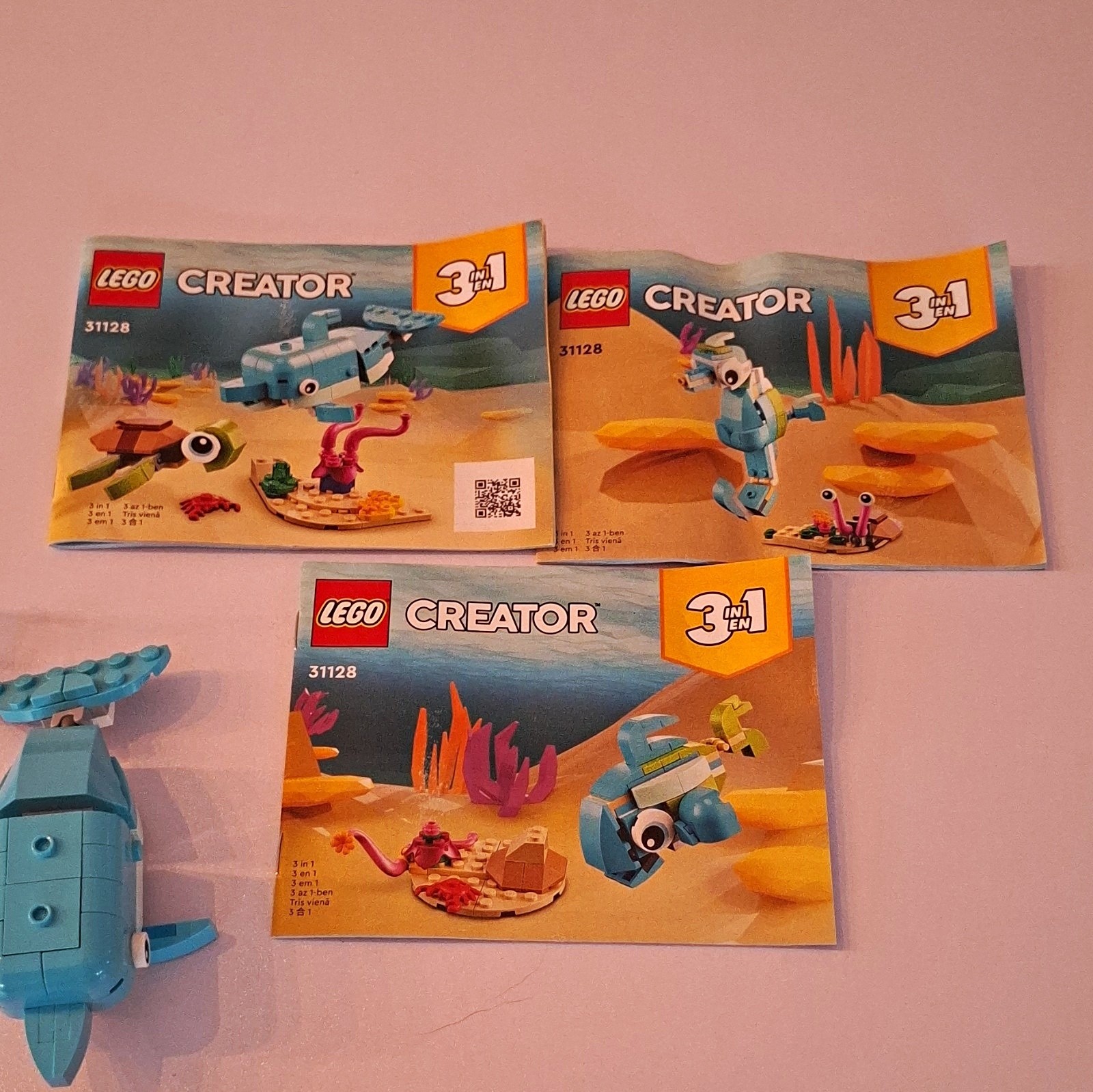 LEGO Creator Delfin und Schildkröte 31128 Vollständiges Set 421 Teile 6+
