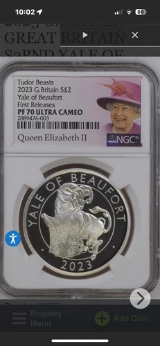 2023 Great Britain 1oz Tudor Beasts - Yale of Beaufort NGC PF-70 UCAM OGP