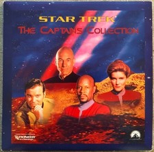 STAR TREK The CAPTAINS COLLECTION Laserdisc 3 Disc LD w/ Exclusive Trading Cards