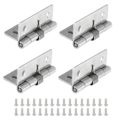 Luomorgo 4 Pcs Spring Loaded Hinges for Cabinets, 2 Inch Length 2
