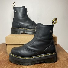 DR. Martens Docs  DM’s Jetta Platform Black  Soft Leather UK 7 EU 41 Mint