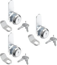 3 Pcs Mailbox Lock, 5/8" Cabinet Locks and Cam Locks for Toolbox Keyed Alike, Se