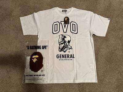 BAPE x OVO General T-Shirt 'White' - Men's Size XL - *BRAND-NEW* W/ TAGS
