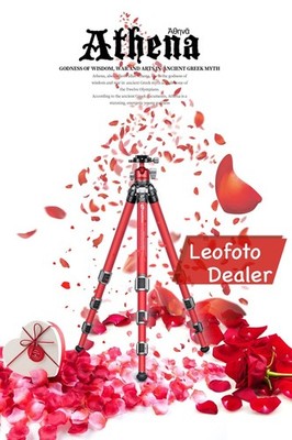 Leofoto LA-284C+LH-30 Full Red Athena Ocean Tripod w Ballhead | Anti-Corrosion