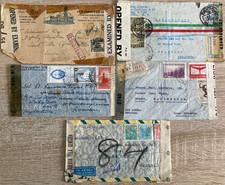 Postal History Selection of 5 WW2 Censor Covers  South America