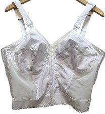 Exquisite Form Womens Premium Longline Front Closing Posture Bra Size 46C White