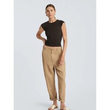 Everlane, Way-High, The Chino Pants in Buttersoft, Dark Khaki, Size 4, Preppy