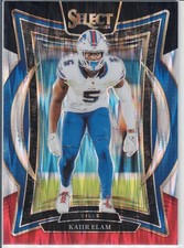2024 Panini Select - Concourse Kaiir Elam #8 Red & Blue Shock Prizm