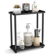 2-Tier Bathroom Countertop Organizer Sink Counter Shelf for Vanity Storage, M...