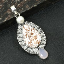 Wild Horse Jasper Opalite Gemstone Ethnic Handmade Pendant Jewelry 3