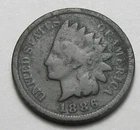1886 T2 INDIAN HEAD CENT, NICE TOUGHER COIN!!!!(A6)