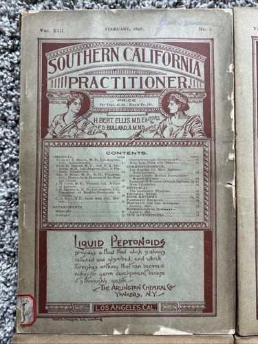 Southern California Practitioner (1898) – 11 Volume Set Antique Medical Journals - Imagen 2 de 24