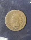 1865 Indian Cent Good Condition Slight Damage Very Strong Date Semi Key Date #1H