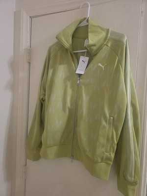 PUMA The Neverworn V T7 Track Full Zip Jacket Mens Green Casual Athletic Outerwe