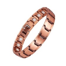 Men's Bracelet Magnetic Therapy Arthritis Pain Relief Pure Solid Copper Bangle
