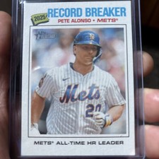 2026 Topps Heritage #232 Pete Alonso 2025 Record Breaker Mets Card