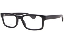 Gucci GG1717O 001 Eyeglasses Frame Men's Black Full Rim Rectangle Shape 54mm