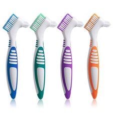 Octuitey Denture Brush 4Pcs 1 Count Pack of 4 , 4 Color