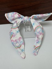Rainbow Homemade Tie Knot Headband Hair Accessory for Girls