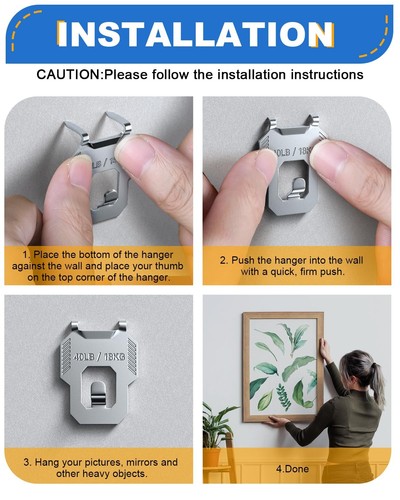 20Pcs Claw Drywall Picture Hanger: Wall Hooks for Hanging Picture Mirror Phot... - Picture 4 of 6