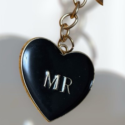  Mr.  Cute Keychain Charms Key Rings Purse Charms Heart Gold tone
