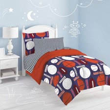 Kids 7-Piece Complete Set Easy-Wash Super Soft Microfiber Comforter Bedding Full