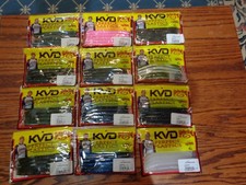 Strike King KVD Perfect Plastics Ocho, Twelve 5" 8 Packs, Twelve Colors, New