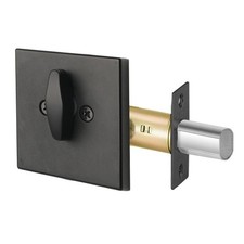 Square Deadbolt Lock - Single Cylinder Matte Black Keyed 1 Side with 3 Keys