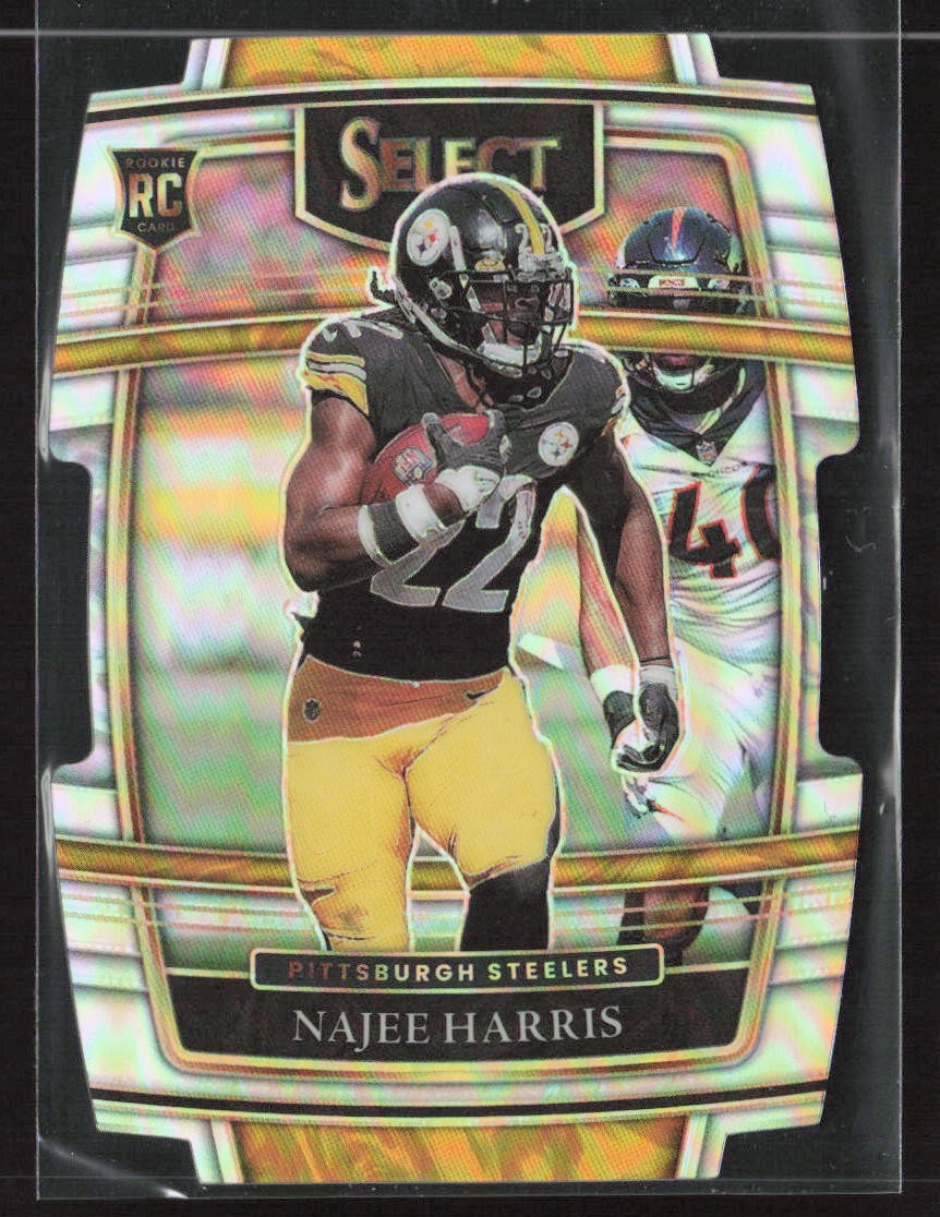 Najee Harris 2021 Panini Select #53 Silver Prizm Die Cut Pittsburgh Steelers