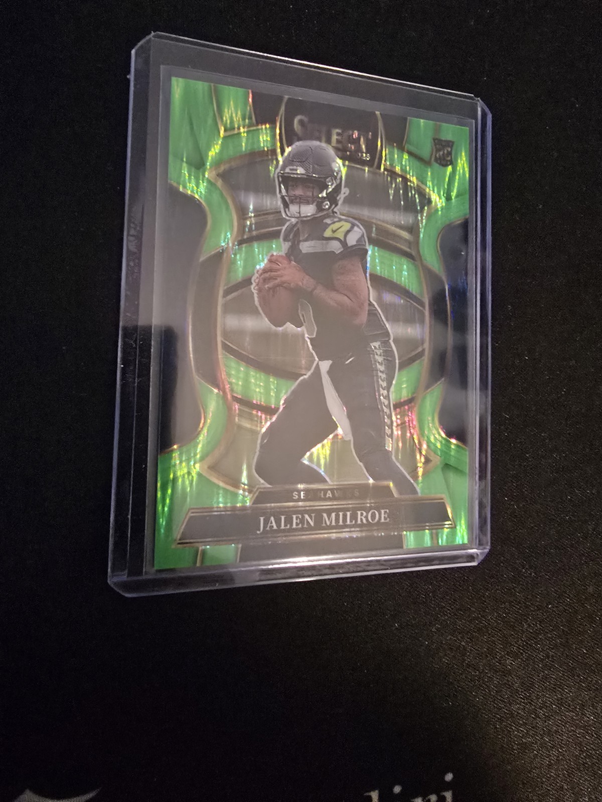 2025 Panini select Jalen Milroe #14 Neon Green Prizm Shock /699