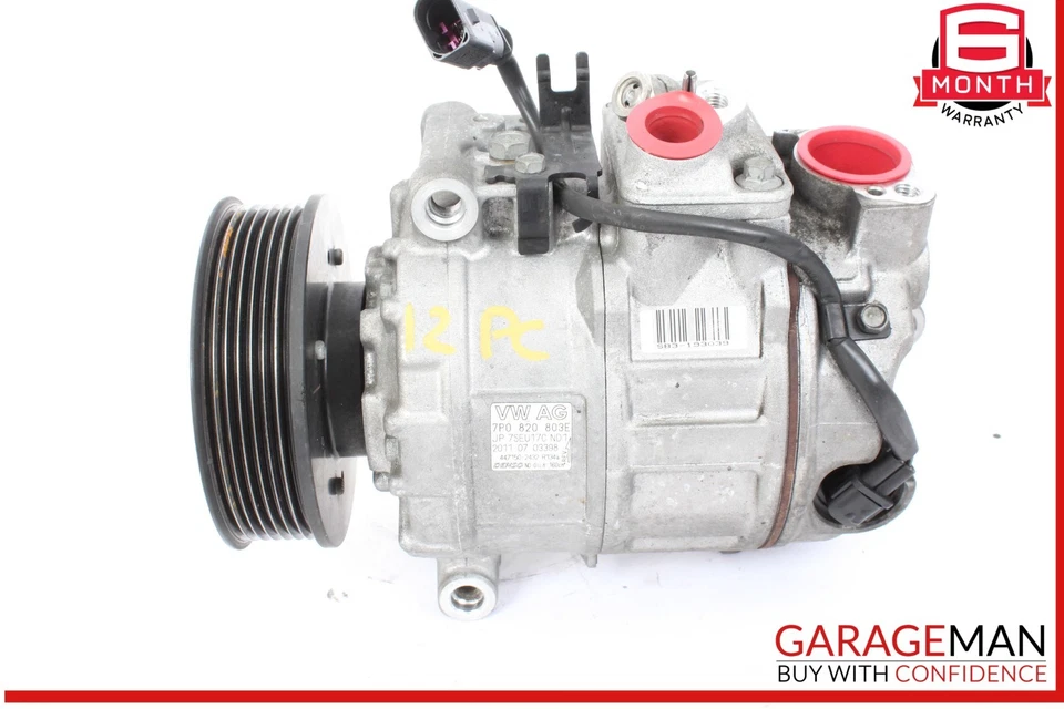 Bomba compresora de aire acondicionado 11-18 Porsche Cayenne 958 AC OEM Foto 3 de 4