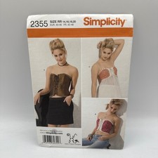 Simplicity 2355 Corset Sewing Pattern Women Size RR 14-20 Karen Fleisch Bustier