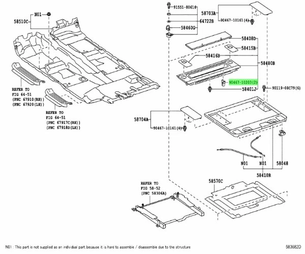 TOYOTA CT200h IQ CLIP Genuino JDM 90467-10203 Foto 2 de 2
