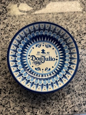 Don Julio 1942 Tequilla 1-1/2 Cup SALSA GUACAMOLE BOWL 6  Indigo Blue and White