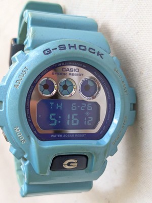 Casio G-SHOCK 3230 DW-6900CB-8 Turquoise Blue Silver Rubber Watch