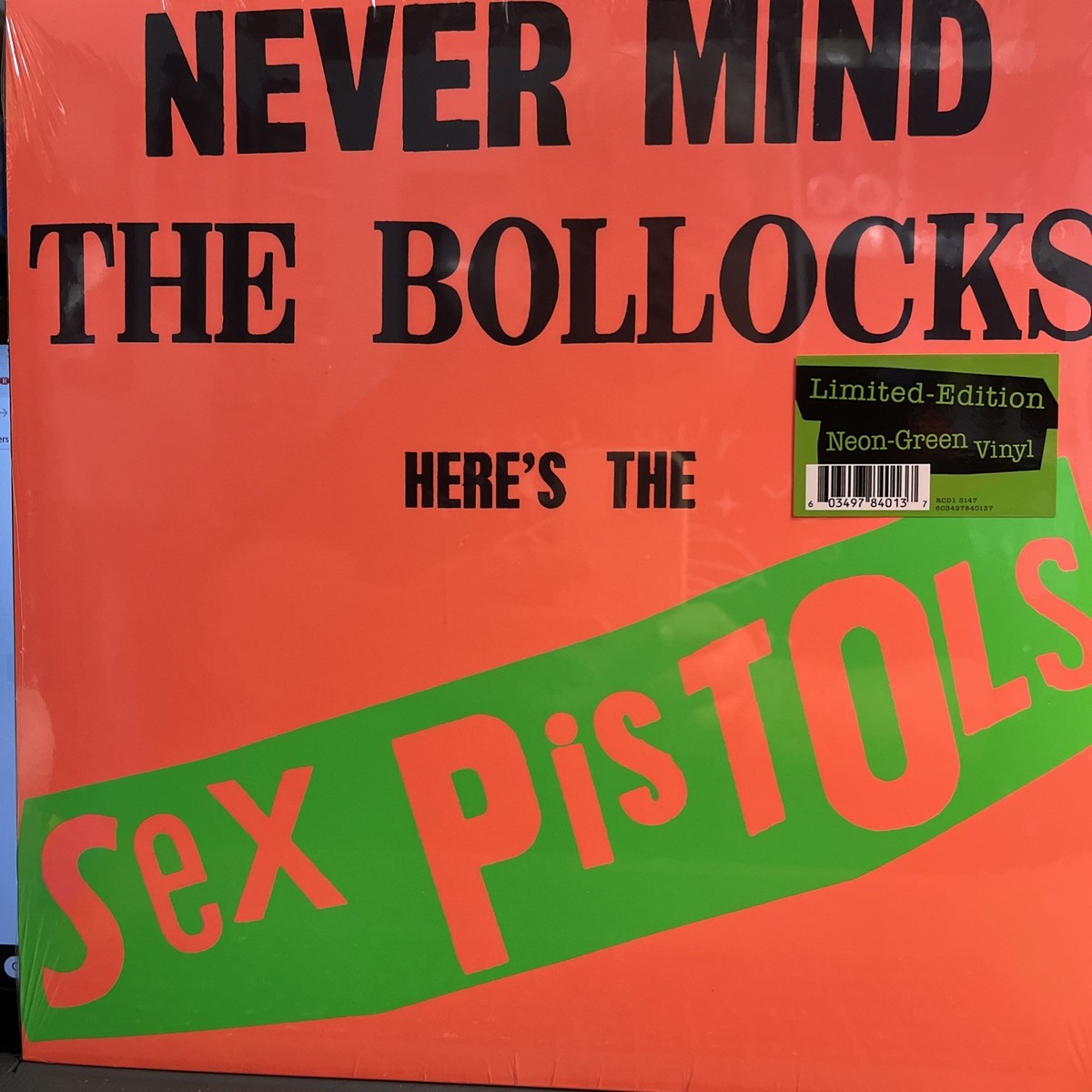 SEX PISTOLS Never Mind The Bollocks LIMITED EDITION NEON-GREEN