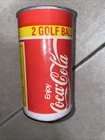 Vintage 1992 Coca Cola Coke Sealed Cardboard Can With 2 Promotional Golf Balls