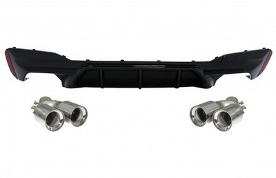 Diffusor Tipps Chrom für BMW 5 G30 G31 Limousine Touring 17-20 M5 Look